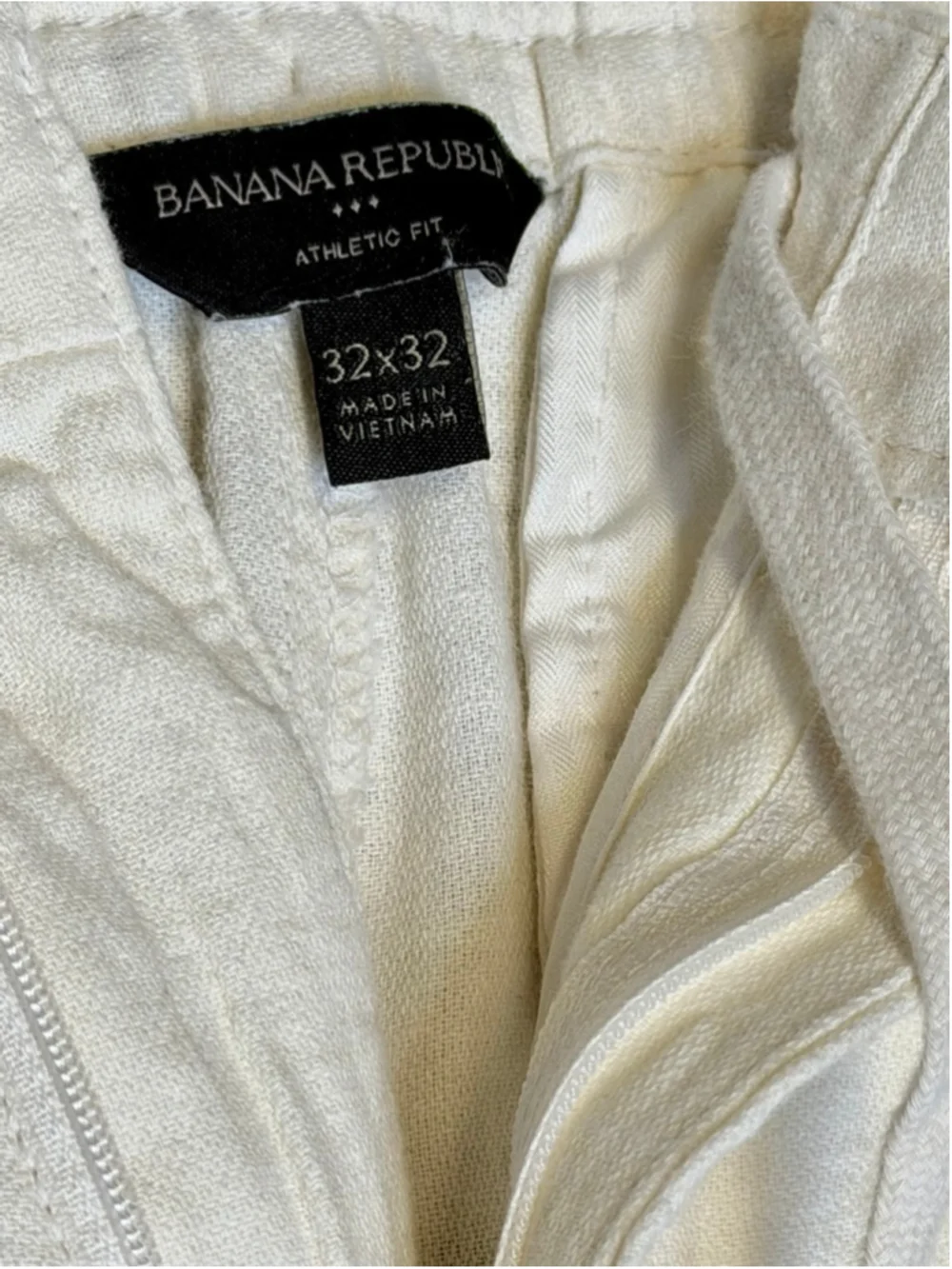 Banana Republic Pants Men's Linen Cotton Athletic Fit Trousers 32
